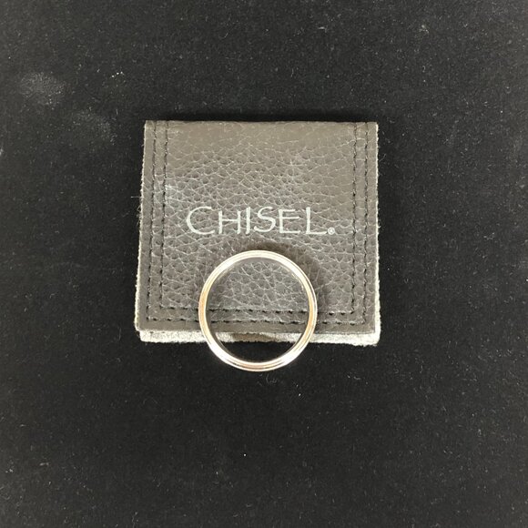 CHISEL Tungsten Satin Center Polished Step Edge Band Ring sz 12.5  ** - Picture 1 of 4